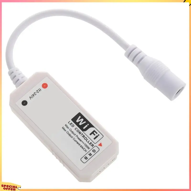ABFI 3X LED Wifi Control remoto funciona con Alexa/Google Home Control de voz para cambio de tira de luces LED RGB 5050/3528