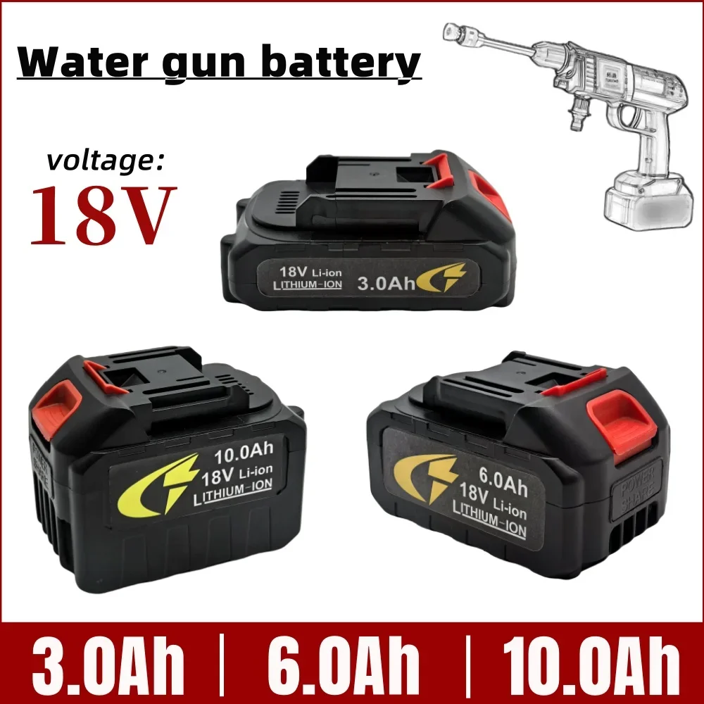 18V 3000mAh/6000mAh/10000mAh High Pressure Car Wash Water Gun Replacement Li-Ion Battery  Car Washer