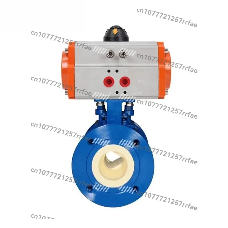 DN50~ 600 Pneumatic Ceramic Vee-Ball Control Valve Double or Single Acting Zero Leak Lining Port Ball Valve