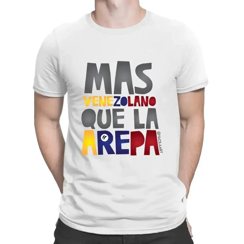 Websites Fit Funny Shirts Comical Designer  Male Size s-xl Character Pictures Mas Venezolano Que La Arepa T