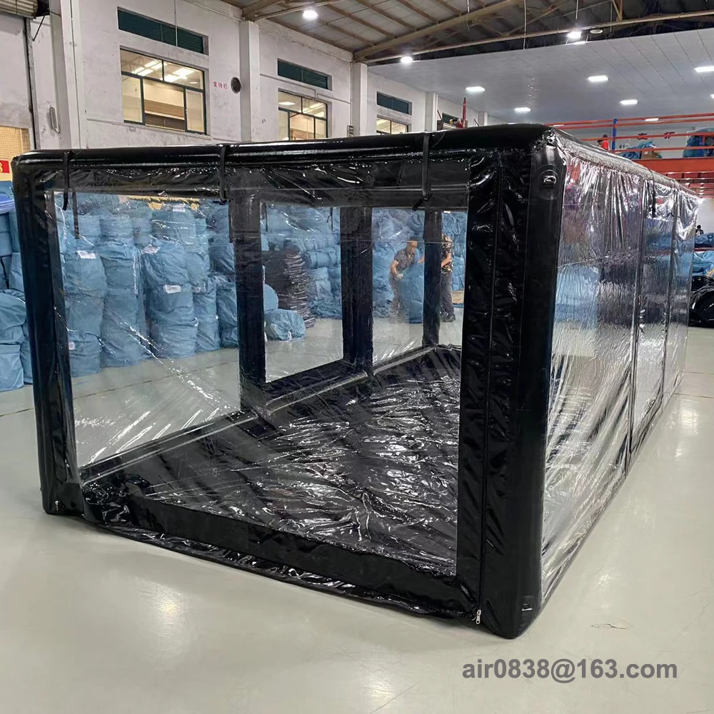 Pvc Airtight Inflatable Spray Booth Car Painting Car Garage Portable Cover Tent Drive In Carport Cabin With Pump For Maintaining