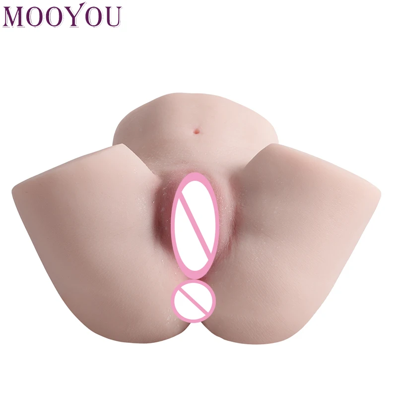 3D Realistic Artificial Buttocks Sex Toy para Homem, Dual Channel, Artificial Pussy, Ânus, Sexo vaginal, Masturbação, 18 Plus, 3050g