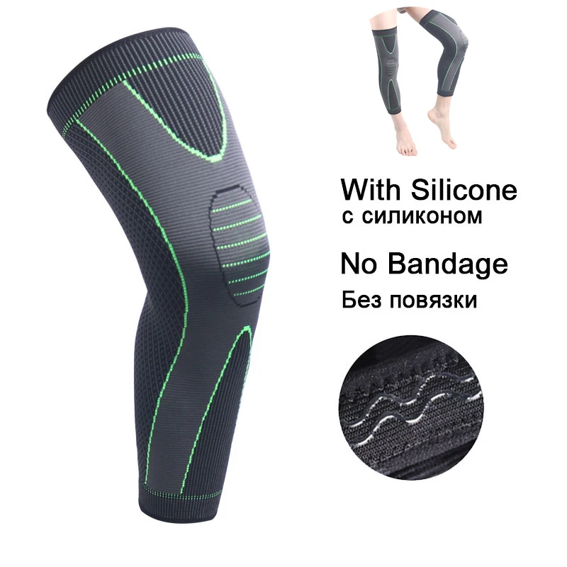 1PC Knee Support Brace Compression Sleeve Long Full Legs Sleeve Arthritis Running Gym Sport Knee Pads