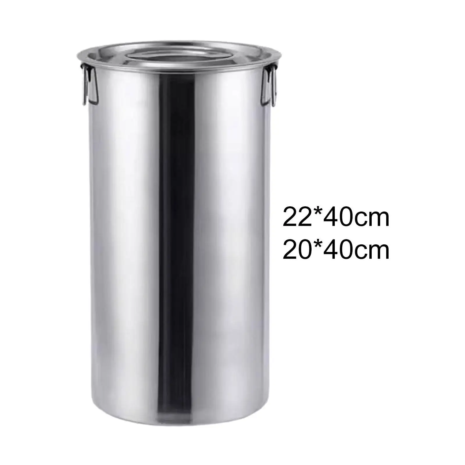 Stainless Steel Bucket with Lid Water Barrel for BBQ Household Kitchen