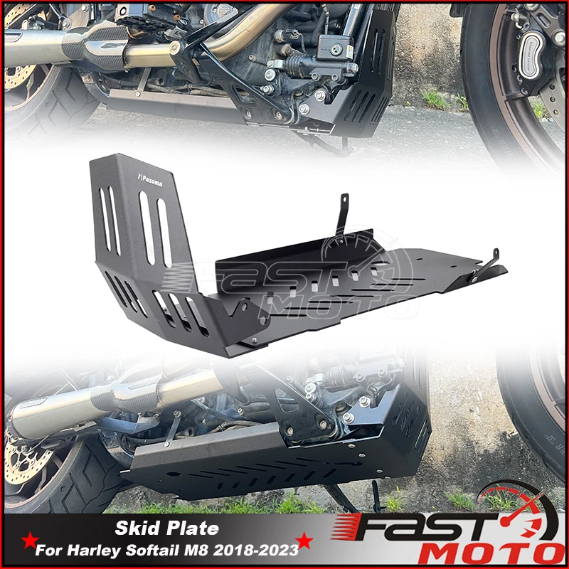 For Harley Softail 18-UP Low Rider FXLR FXLRST Heritage Breakout Deluxe Skid Plate Engine Plates Guard Chassis Covers Protector