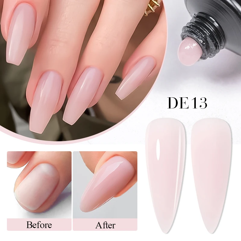 

20ml Nail Builder Gel Nude Pink Milky White UV LED Nail Supplies Gel Varnish for Beginners Extending Nails Manicure DIY Design