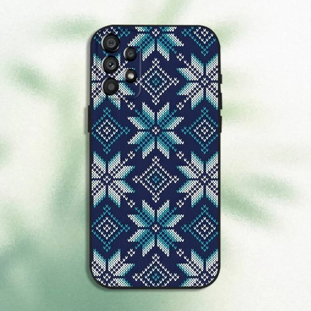 U-Ukraine Ornaments P-Pattern جراب هاتف لهاتف سامسونج جالاكسي A20، A21s، A22، A31، A32، A52، A53، A72، 73، A80 غطاء أسود ناعم