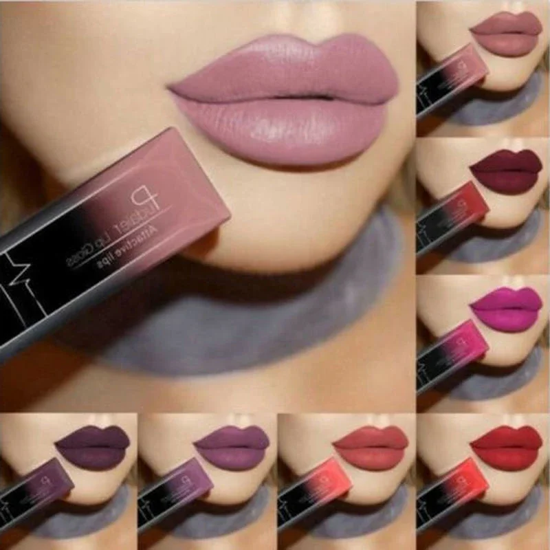 21 Colors Matte Liquid Lipstick Waterproof Long Lasting Lip Gloss Tint Sexy Red Nude Purple Metallic Lipsticks Makeup Cosmetics