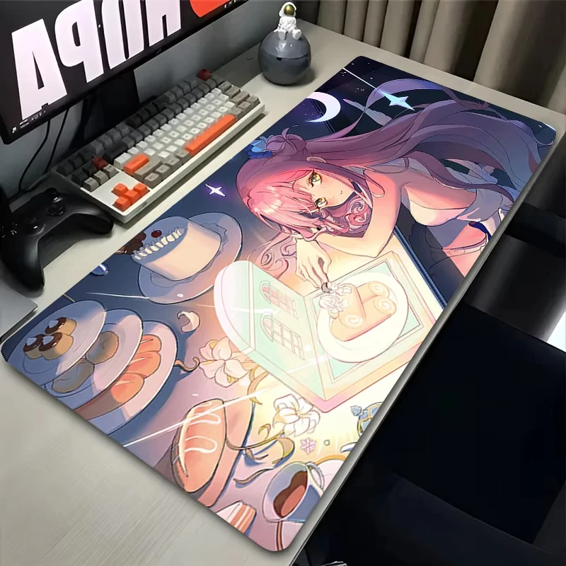 Mauspad Gamer Computer Anime Schreibtisch Matte Blau Archiv Misono Mika Moderne Tisch Tastatur Pad Laptop Teppich Gaming Kawaii Mousepad