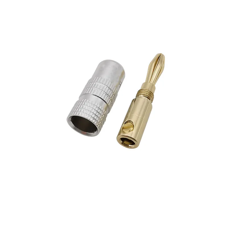 20Pcs 4mm Audio Speaker Banana Plugs Connector Wire Cable Screw Lock 4mm Banana Plug Male Connectors For Audios Jack Speakers