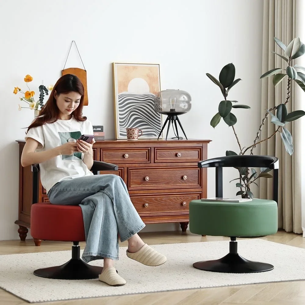 

For Rotatable Lazy Back Chair for Living Room Commercial Bar Coffee Shop Home Comfortable Swivel Chair Casual Seating