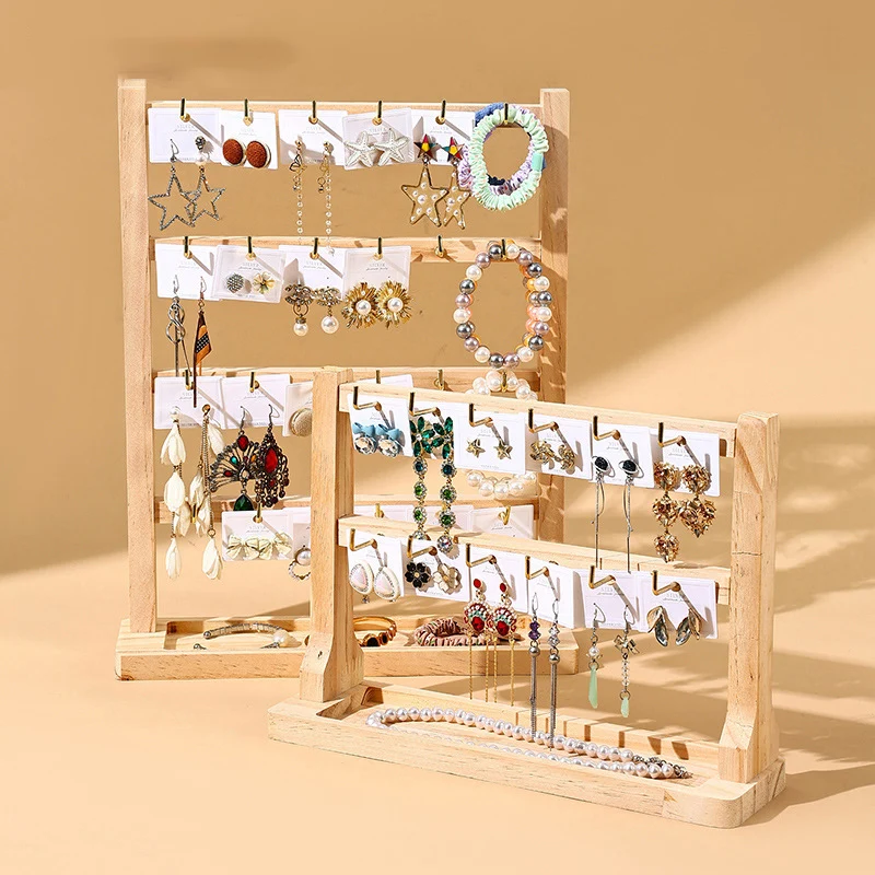 Jewelry Organizer Multi Tiers Jewelry Holder Jewelry Display Stand Earring Holder with Hooks for Rings Bracelets Showcase