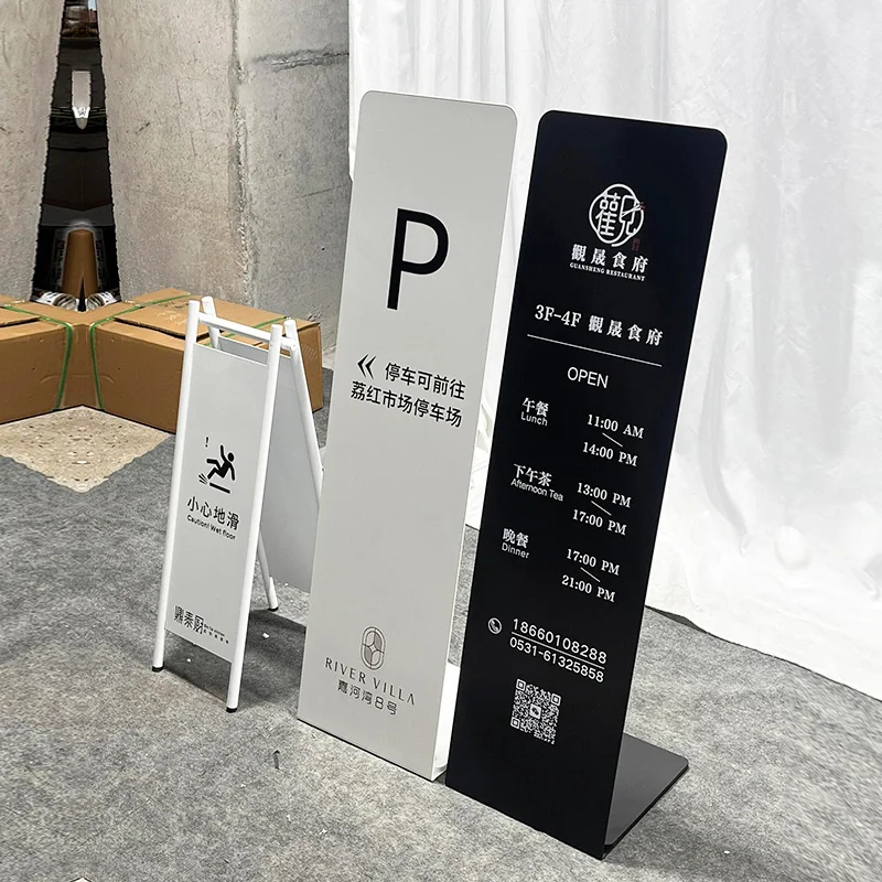 

Outdoor vertical stainless steel guide sign Signature steps Swimming pool safety reminder sign Floor standing sign Billboard cus