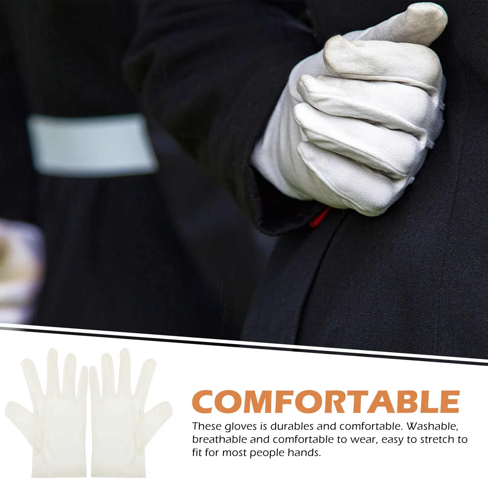 6Pairs Dust-Free Microfiber Gloves Premium Lightweight Breathable Cotton Jewelry Inspection Coin Jewelry Store Protective