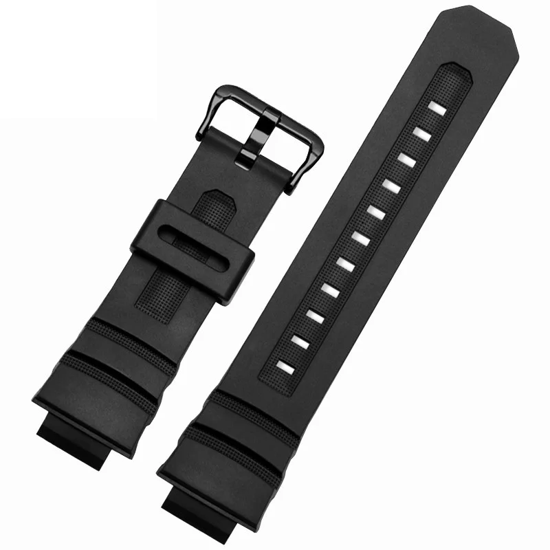 Band for Casio G-Shock AWG-M100 AW-590 AW-591 G-7700 series Men Watch Band Chain 16mm Silicone Watch Strap Watch Accessories