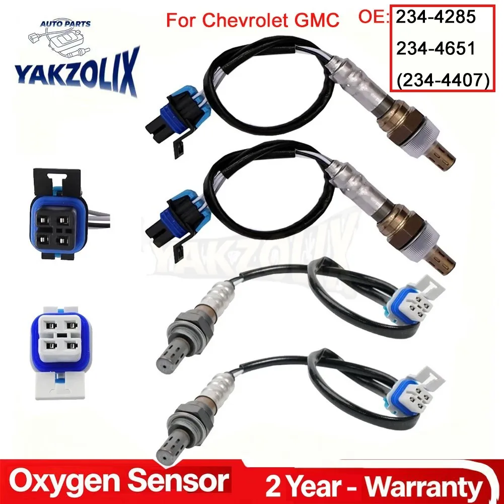 4 sensores de oxígeno O2 (amplitud y longitud) para Chevrolet Express 3500 V8 4.8L 6.0L GMC Savana 1500 2500 3500 V6 4.3L 234-4285 234-4651