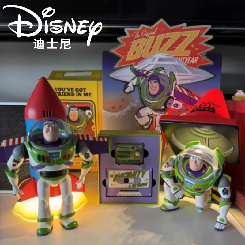 Disney Toy Story 4 Buzz Lightyear Audio Bluetooth Speaker Action Figure Luminous Wireless Portable Retro Audio Toy Chrstmas Gift