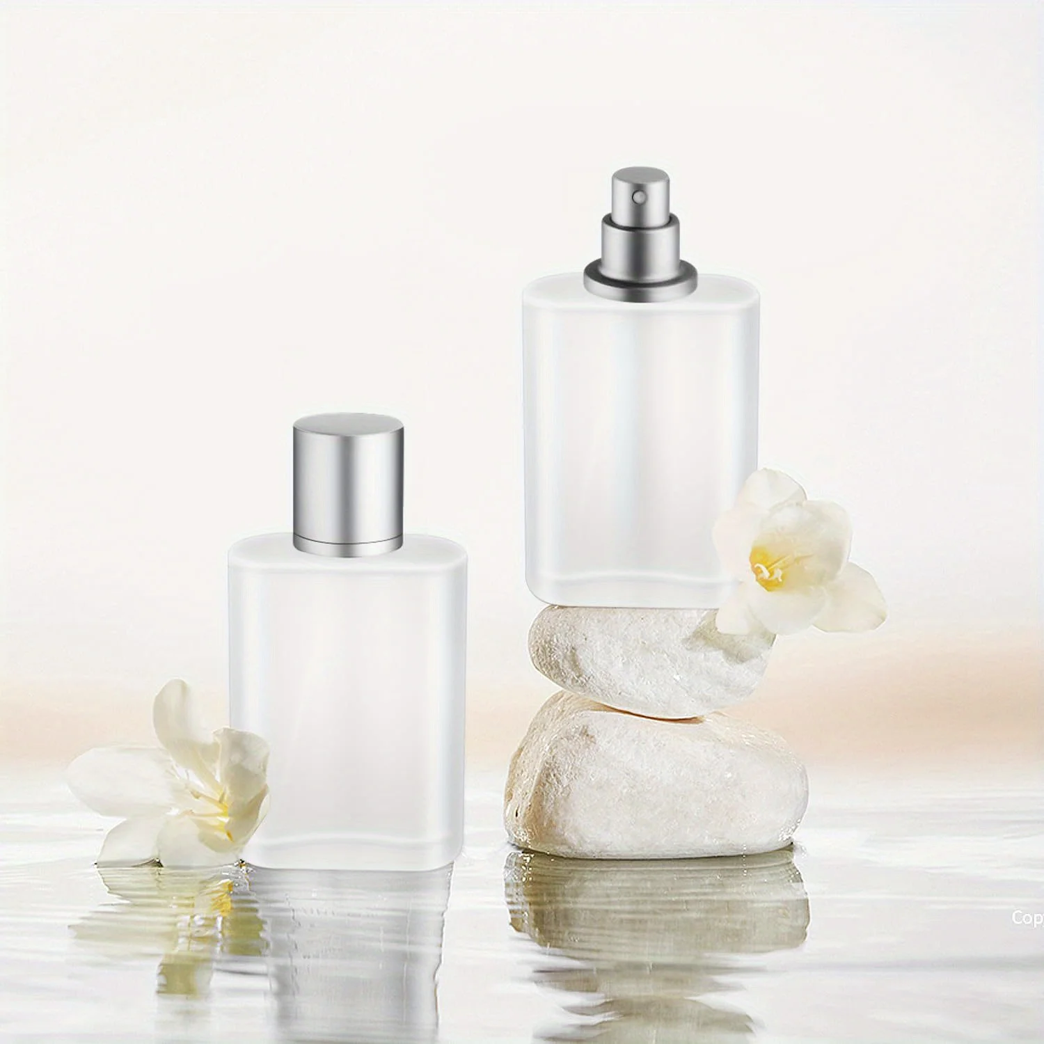 ชุดขวดน้ำหอมแก้วฝ้าพรีเมียม 2/4 ชิ้น, ขวดสเปรย์เคลือบด้านขนาด 1.69 ออนซ์ พร้อมซีลกันรั่วและหลอดหยดแบบกรวย