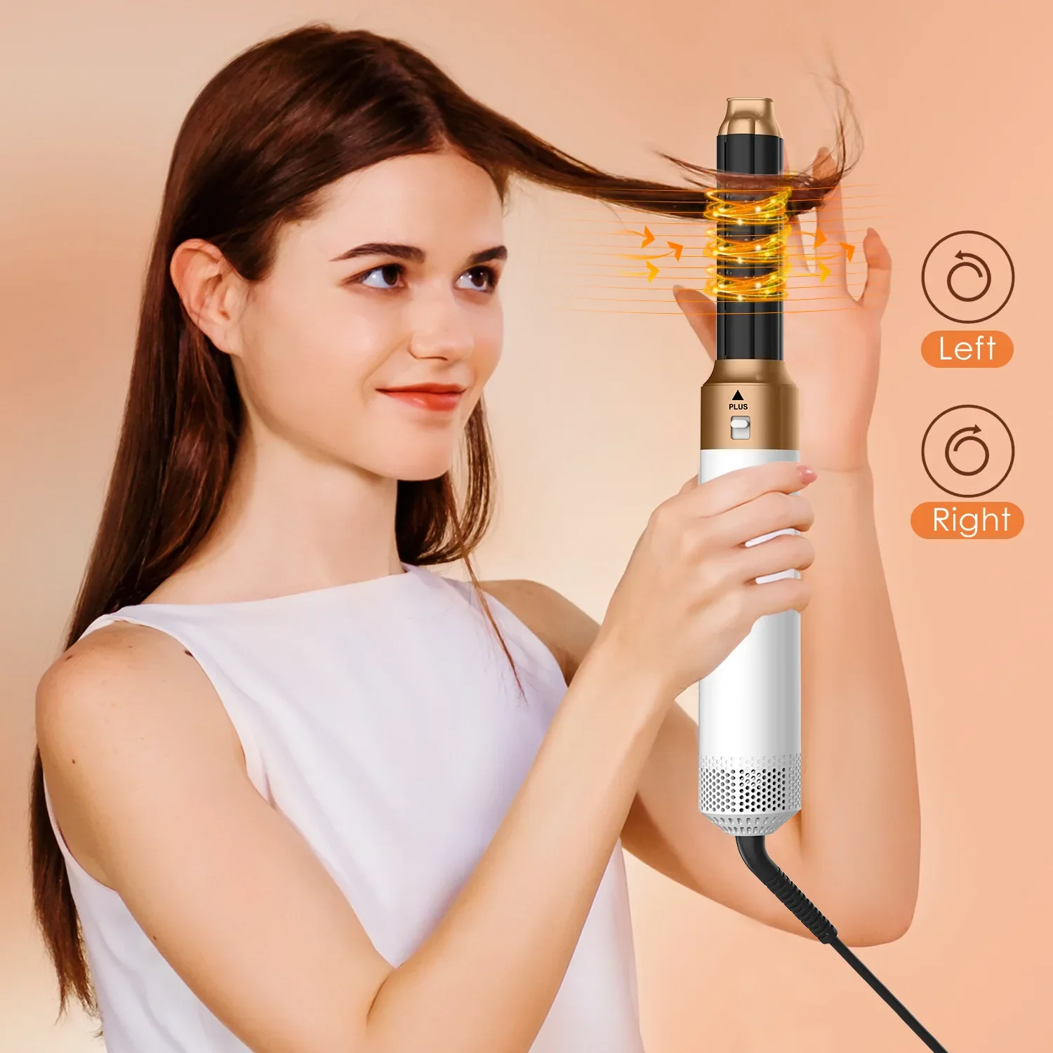 5 In 1 Hot-air Brushes Hairdryer Hair Curler and Straightener  Automatic Hair Suction Multifunctional Styling Tools Hair Dryer