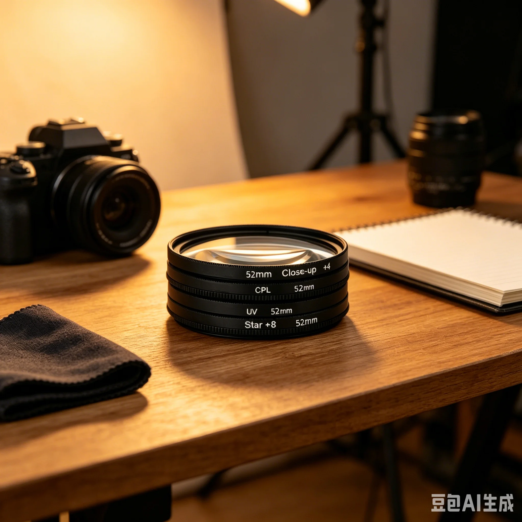 

Versatile DSLR Camera Lens Filter Kit With Storage Bag CPL, UV & Close-Up Filters Adjustable Camera Filter Photography Accessory