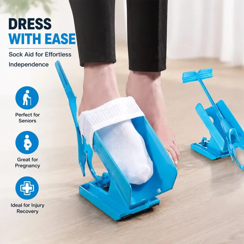 No-bend Sock Wearing Aid Labor-saving Dressing Helper Ergonomic Sock Slider Tool for Expectant Mothers Senior Citizens Waist