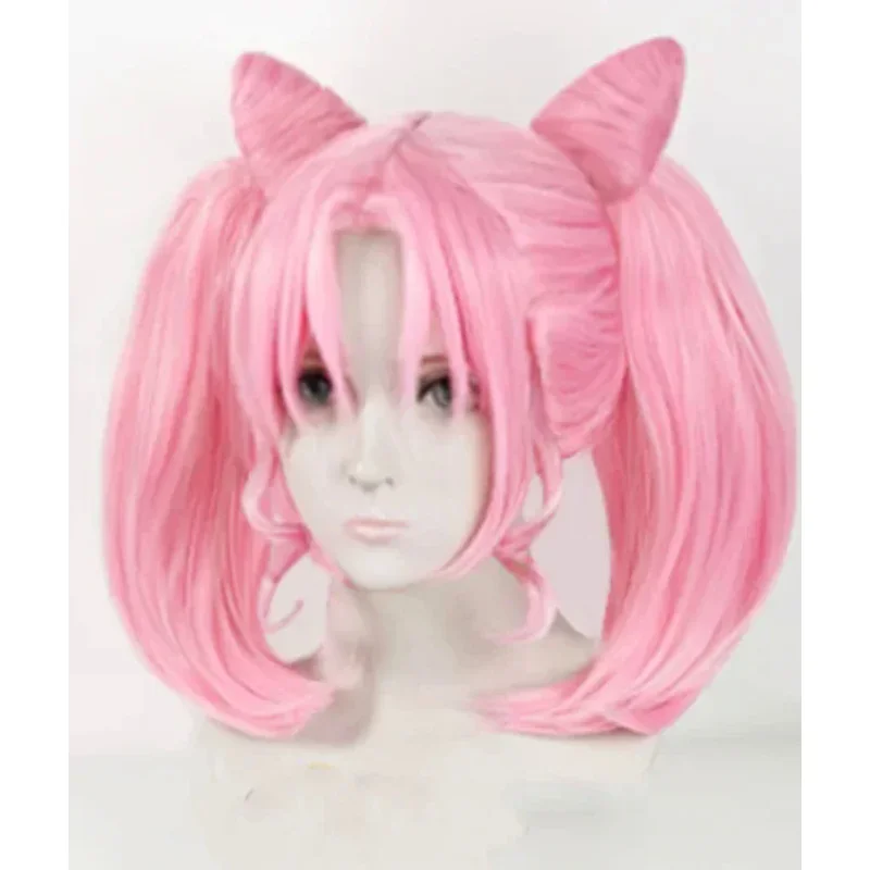 Peruca longa encaracolada Cosplay para festa, marinheiro, chibiusa, pequena senhora, serenidade, preto, rosa, acessórios de fantasia, novo