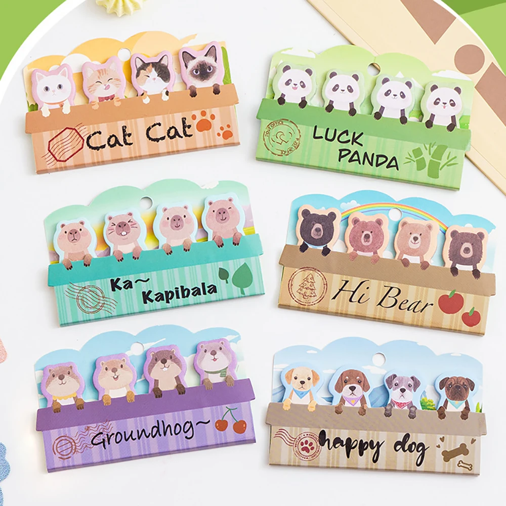 

120 Sheets Creative Animal Sticky Notes Student Classified Indexing Stickers Bookmarks Memo Stationery