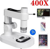 Digital Microscope 2 IN 1 Handheld Portable Zoom 400X LCD Display Microscope Home School Educational Toy Gift For Kids