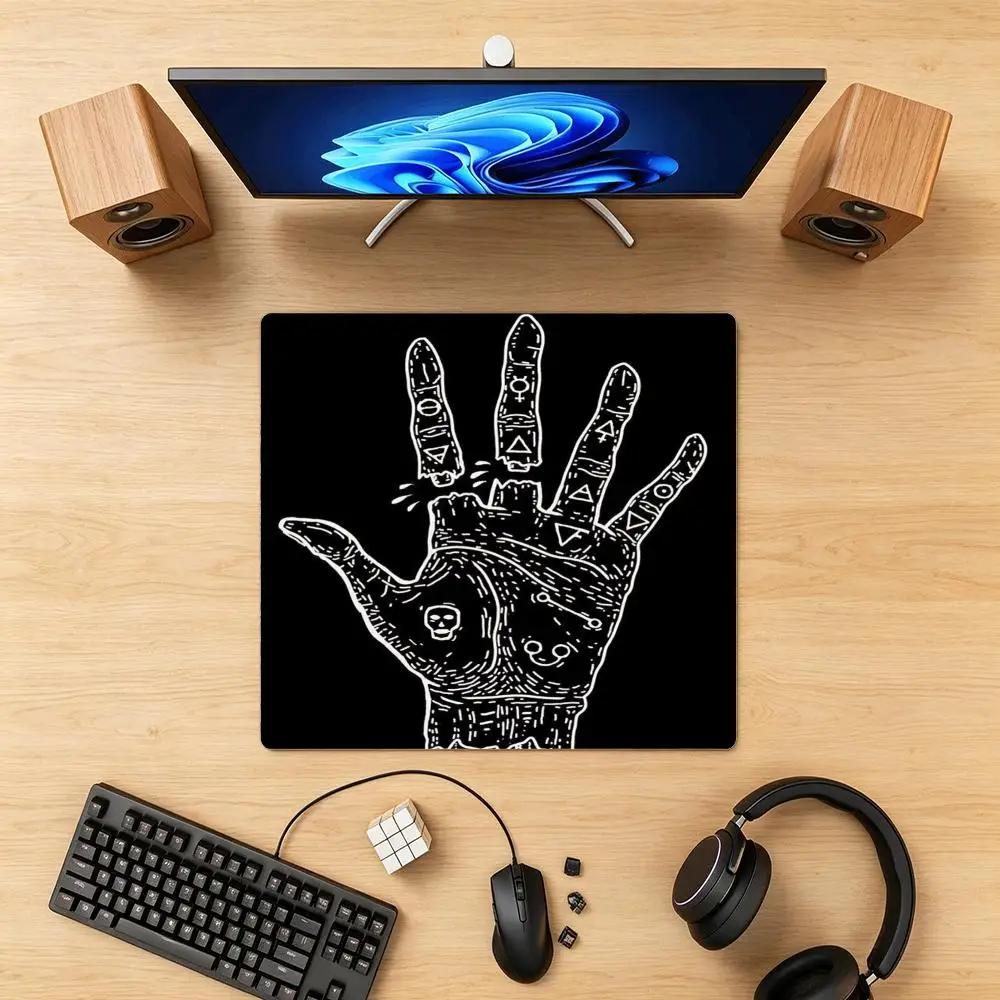 Mystery Symbol Skeleton Hand mousepad large size keyboard accessories office desktop laptop bedroom learning table