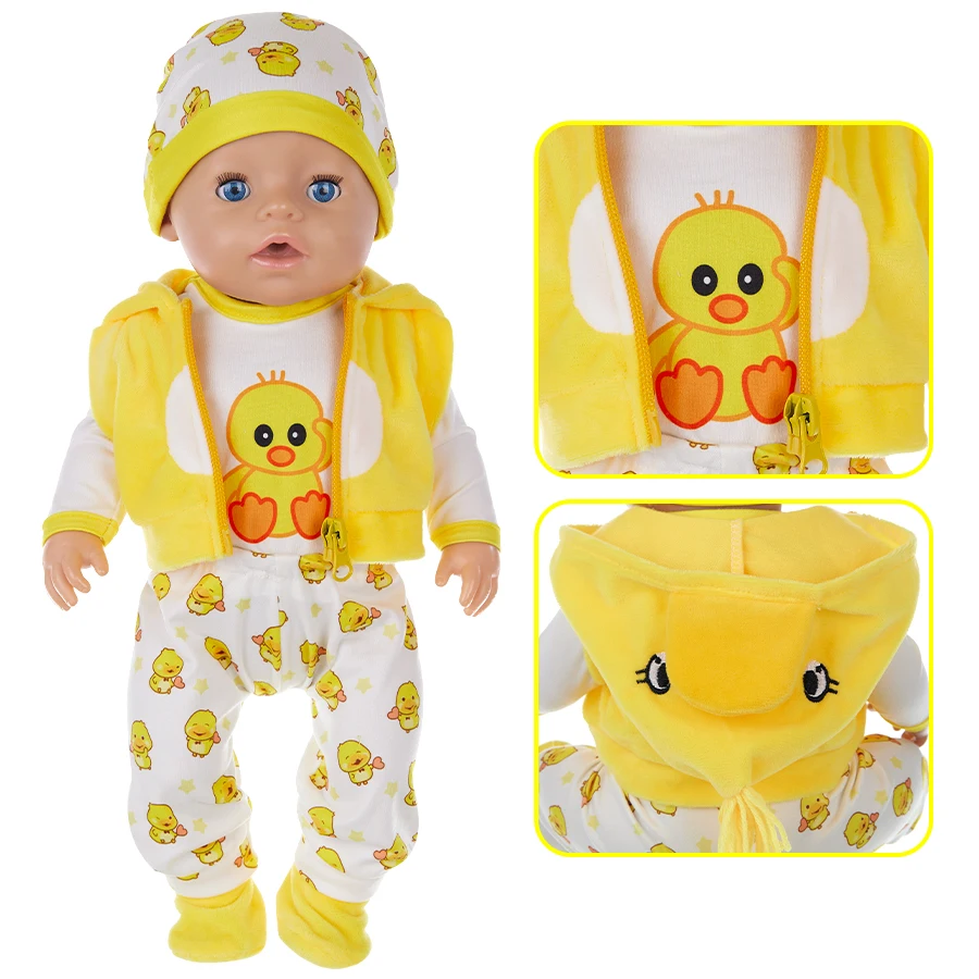 Fashional Suit Doll Clothes Fit For 18inch/43cm Baby New Born Doll Clothes Reborn Doll Accessories