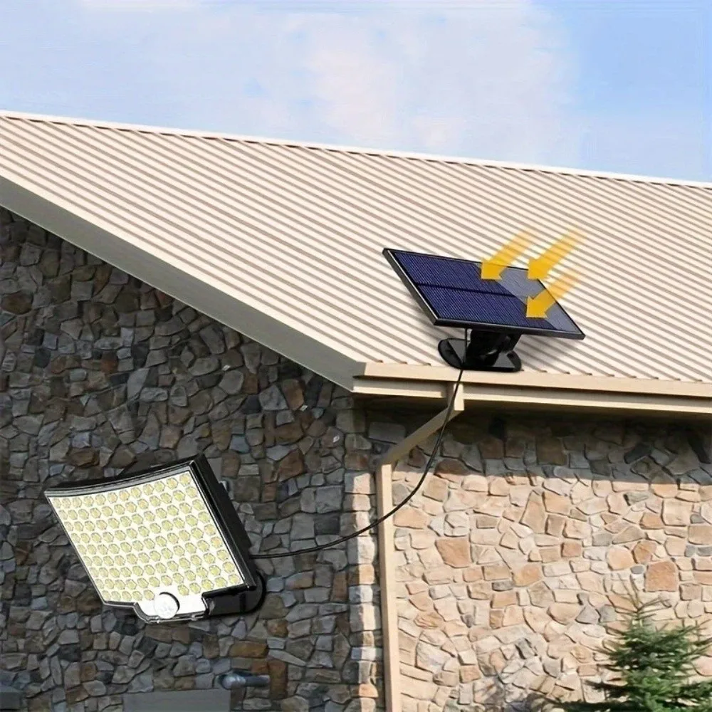 

234LED Solar Outdoor Light 3 Mode Automatic Sensing LED Panel Light Solar Powered Waterproof Motion Sensor Light Security Light
