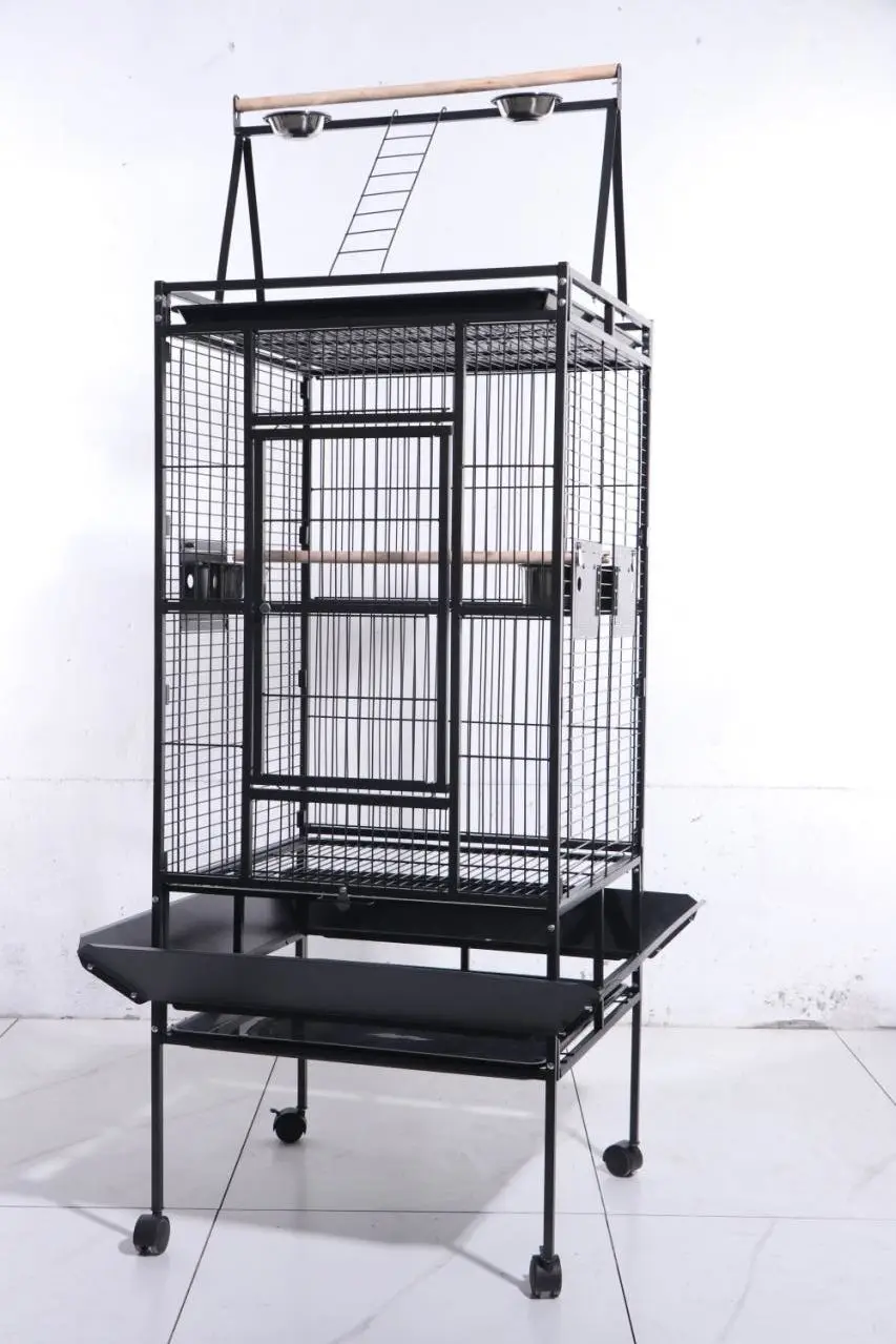 

Pet Bird Parrot Cage Large Big Animal Pigeon Budgie Cage for Canaries Breeding Kandang Burung With Wheels