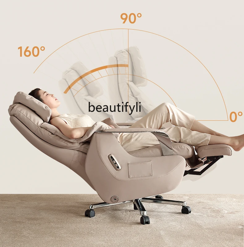 Reclining electric boss chair comfortable cowhide office chair comfortable sedentary