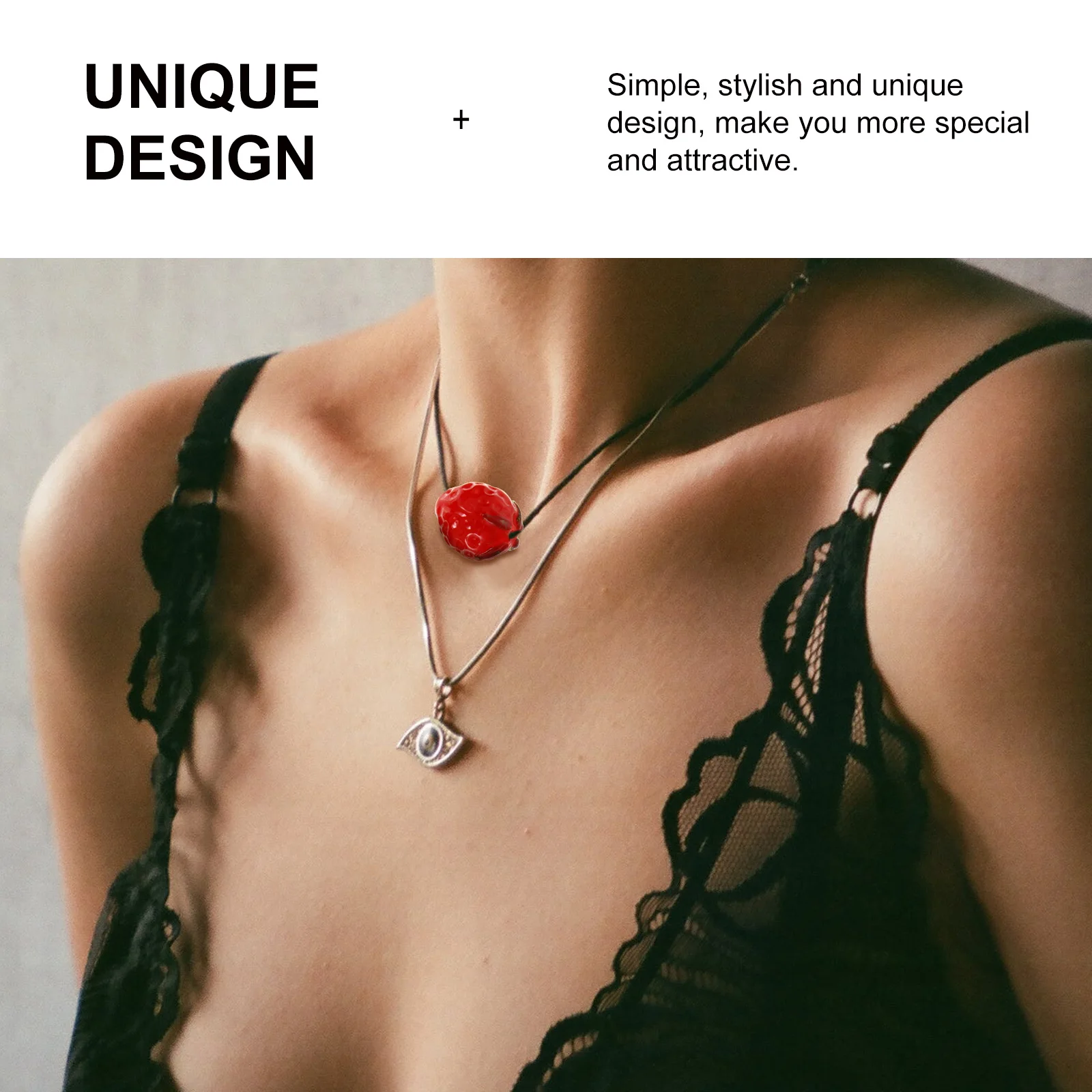 

50Pcs Strawberry Crystal Beads Unique Design Smooth Hole Loose Beads for DIY Bracelets Jewelry Making Accessories