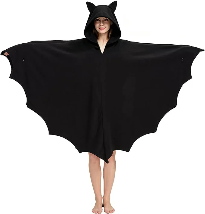 Cape à Capuche Chauve-Souris – Ailes de Vampire Adulte – photo 6