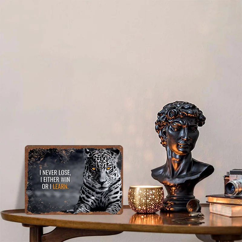 I Never Lose Metal Poster Customized Wall Art Retro Vintage Tinplate Signs for Man Cave Modern Home Decoration Luxury Desk Decor