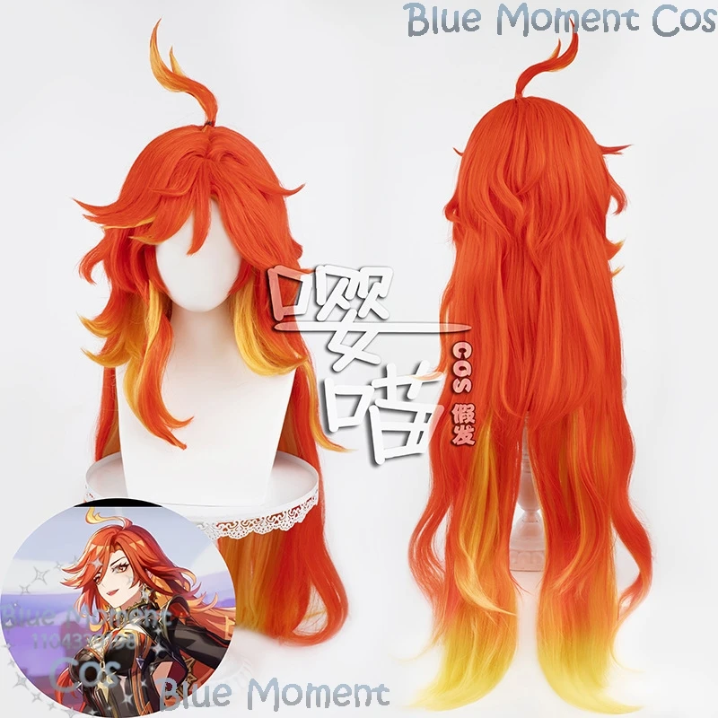 Game Genshin Impact Mavuika Pyro Archon Cosplay Wig Natlan Anime Uniform Halloween Fire Elemental Dress-up Comic Con Cos Prop