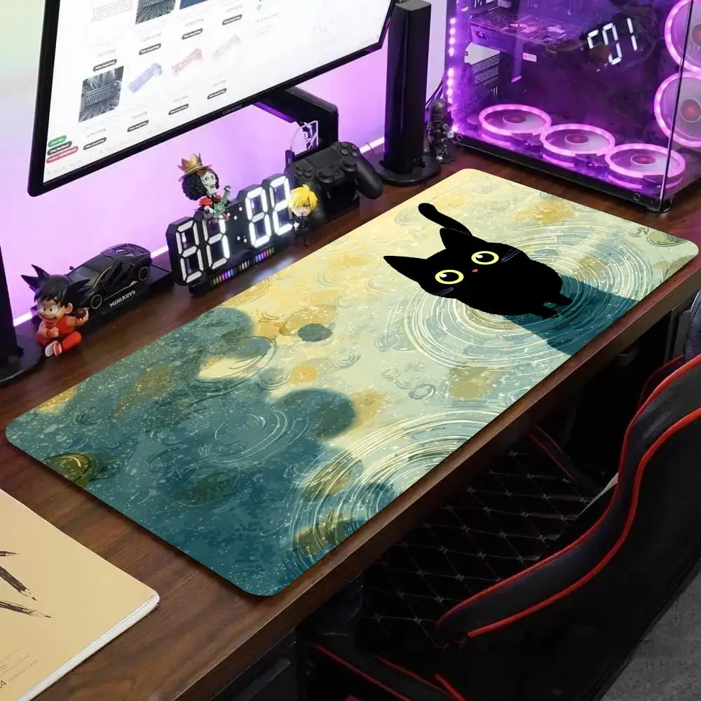 

Anime Cute Cat Mouse Pad Large Computer Office Game Table Mats XXL Rubber Anti-slip Gaming Keyboard XL Mousepads Long Desk Pads