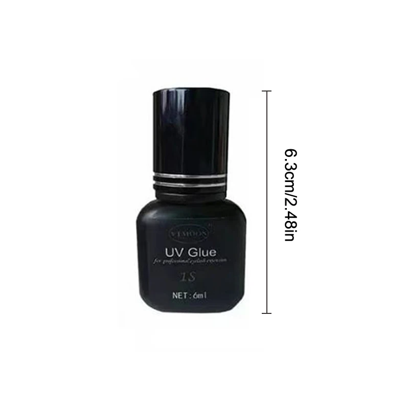 Adhesivo de pegamento UV para extensiones de pestañas, 6ml, 1S, secado rápido, pegamento fuerte para extensión de pestañas postizas, pegamento UV de larga duración para pestañas