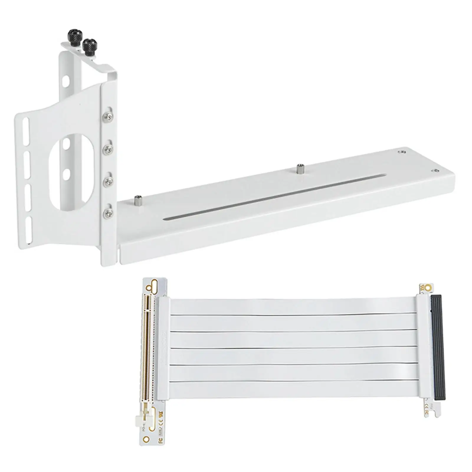 Imagem -03 - Suporte de Suporte de Placa Gráfica Vertical Montagem Gpu Kit de Suporte para Placa de Vídeo Vga Pcie3.0 Riser Cabo Branco