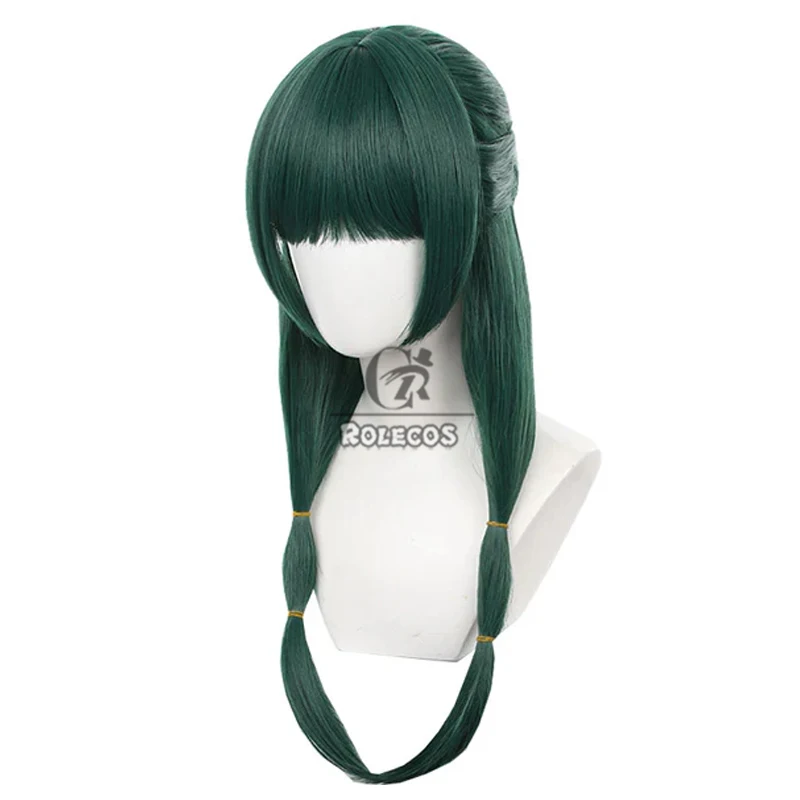 ROLECOS The Apothecary Diaries MaoMao Cosplay Wigs MaoMao Halloween 65cm Long Straight Green Wig Heat Resistant Synthetic Hair