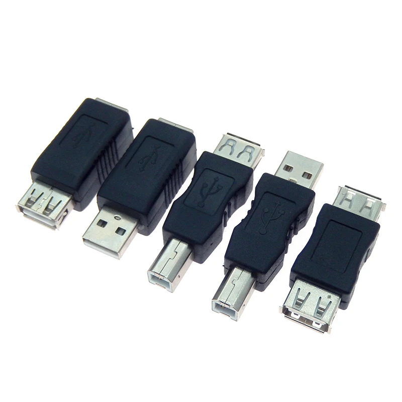 USB2.0 A Male & A Female to B Female Printer Print Converter Adapter Connector USB 2.0 Port Retail wholesale USB 2.0 Adapter