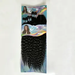 Mezcla de cabello sintético para mujeres negras, Jerry rizo resistente al calor, suave, largo, rizado, paquete de ondas de agua, verano, 6 piezas