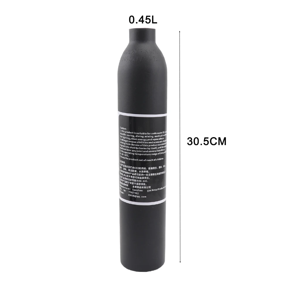 300bar 4500Psi Aluminium Co2 Cilinder Aquarium Luchttank M18x1.5 Draad Hogedrukcilinder Zuurstof Frisdrank Gasfles Fillin