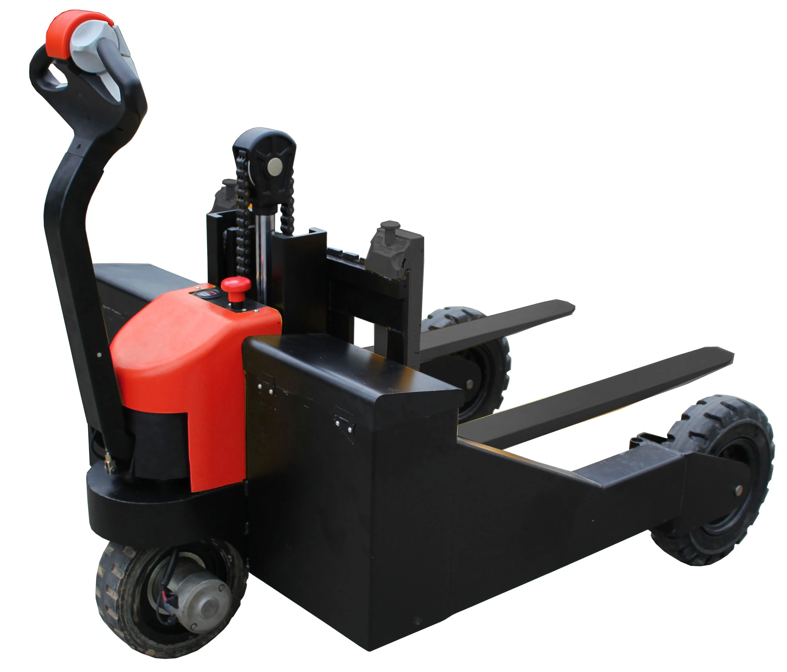 Battery Operated Mini Portable Rough Terrain Electric Pallet Truck 1000kg For Construction Site