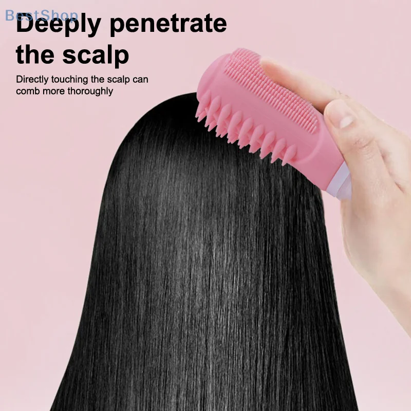 Bouteille de brosse de nettoyage en Silicone 3 en 1, épurateur pour le visage et brosse à cheveux avec rangement de voyage de 90ML pour un nettoyage en profondeur