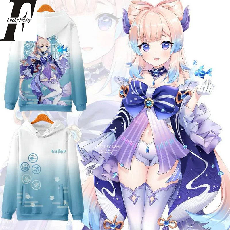 

Genshin Impact Sangonomiya Kokomi Kawaii 3d Hoodies Sweatshirts Anime Game Men Women Hooded Tops Long Sleeve Cool Hoody Pullover