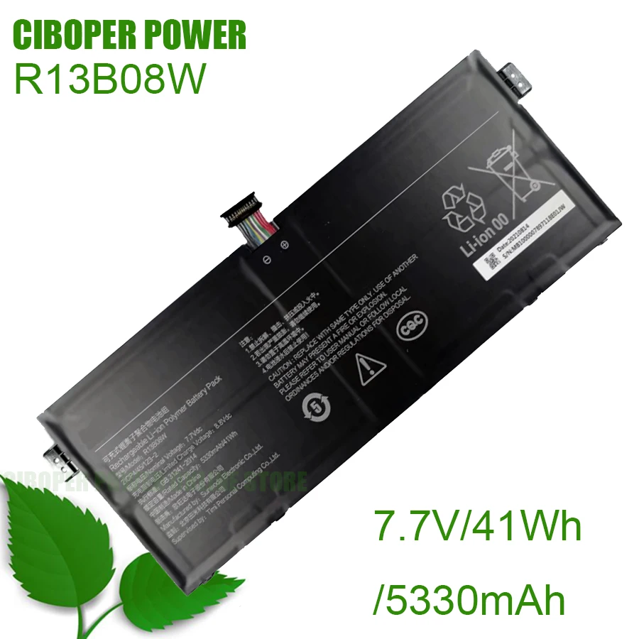 

CP Laptop Battery R13B08W 7.7V/5330mAh/41WH For Book Air 13 Series Notebook