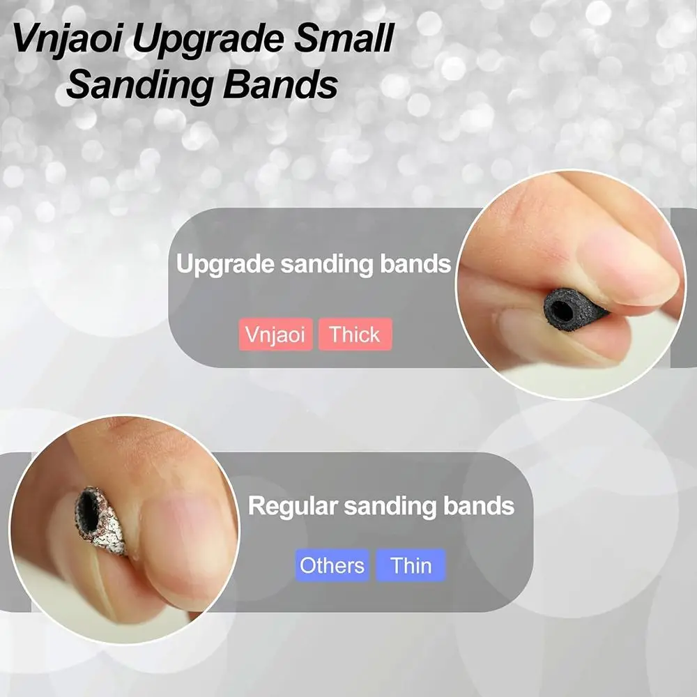 Replacement Mini Nail Polish Sanding Files Nail Art Supplies Durable Nail Sanding Bands Universal Nail Grinding Tools Set