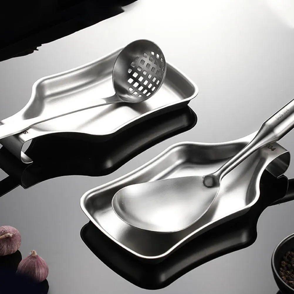 

Stainless Steel Rest 304 Grade Thickened Kitchen Tableware Tray Storage Holder Spoon Storage Plate Keeps Clean
